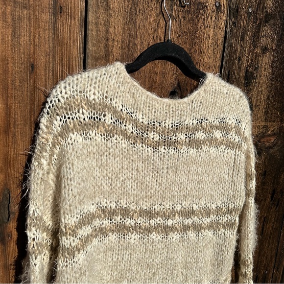 Free People Tan Cream Knit Sweater - Picture 7 of 8